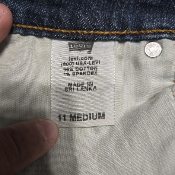 Levis 518 Superlow Bootcut Jeans size 11 Mid Rise Medium Blue Wash Western Denim - Picture 5 of 5